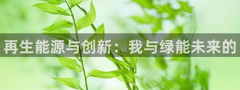 新宝gg游戏登录：再生能源与创新：我与绿