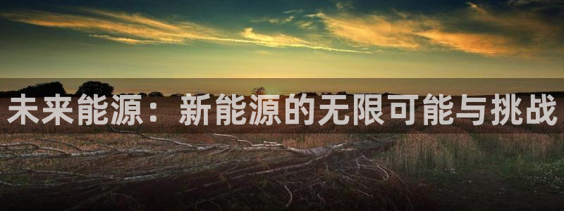 新宝gg官方主管:未来能源:新能源的无限可能与挑战
