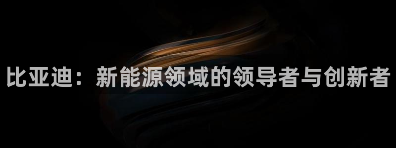 新宝gg手机助手：比亚迪：新能源领域的领