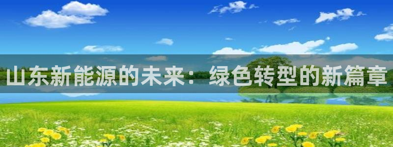 11新宝gg:山东新能源的未来:绿色转型的新篇章
