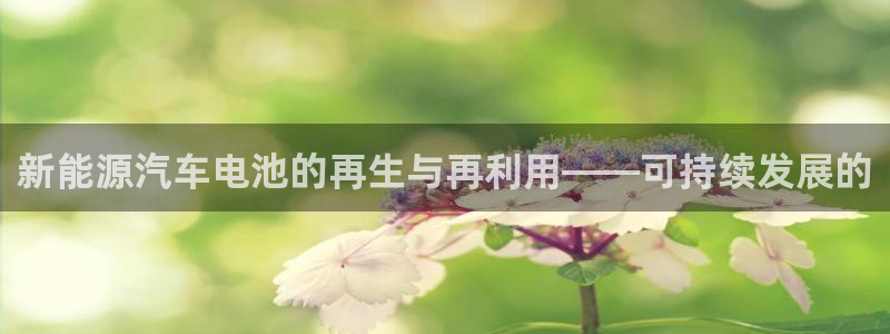 新宝GG亚洲:新能源汽车电池的再生与再利用——可持续发展的