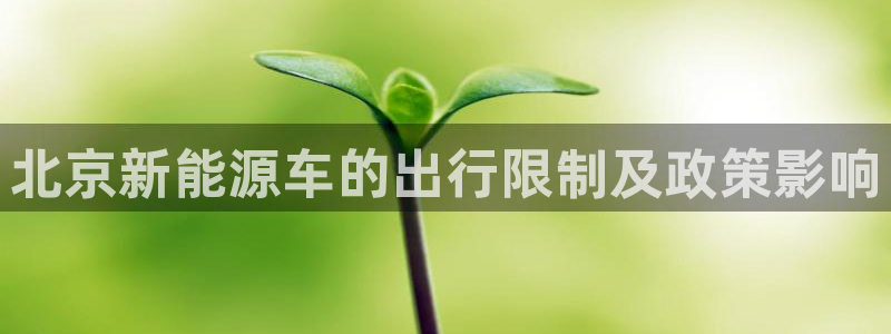 新宝gg手机注册官网:北京新能源车的出行限制及政策影响